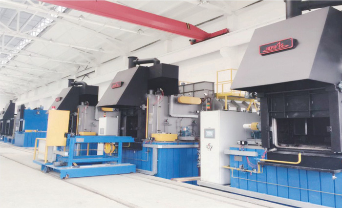 Controlled atmosphere multipurpose furnace production line