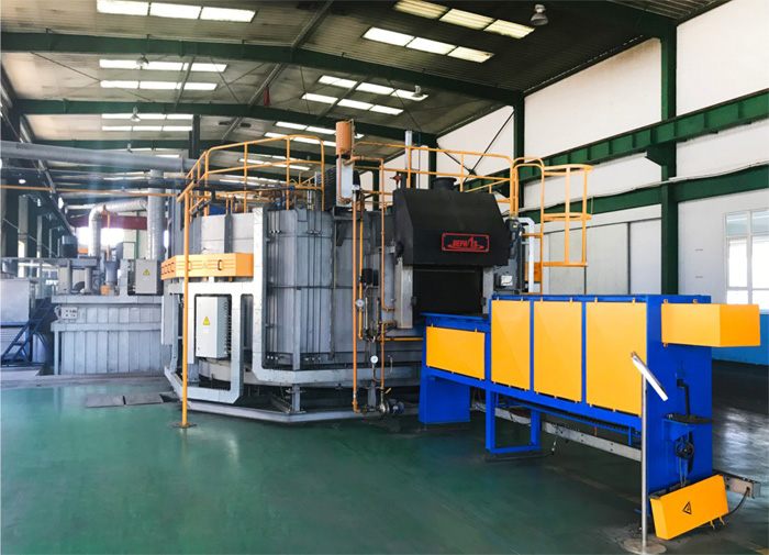 Fully automatic bottom pressure quenching production line